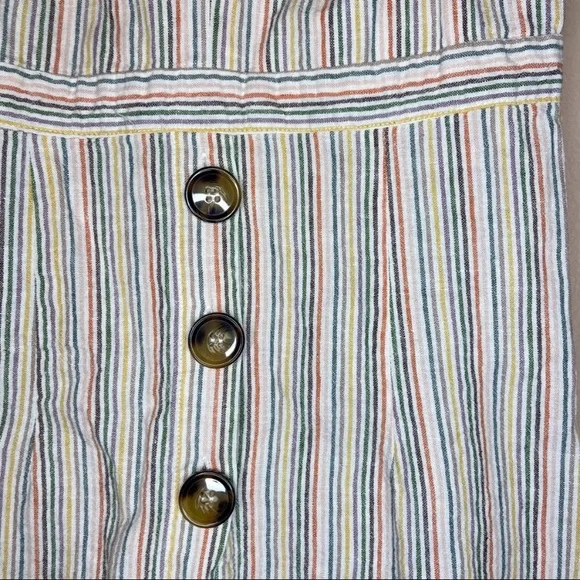 MAHINA STRIPED BUTTON DOWN SPAGHETTI STRAP DRESS WITH KNOT TIE - Picture 2 of 6